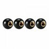 4 x Valve Caps Billiard 8 Ball Black Caps Car