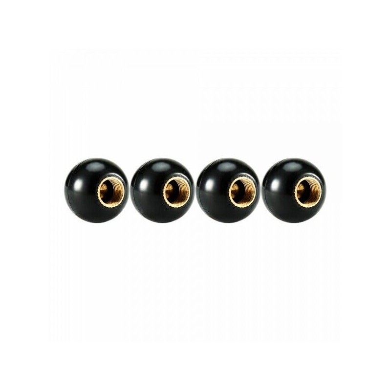 4 x Valve Caps Billiard 8 Ball Black Caps Car