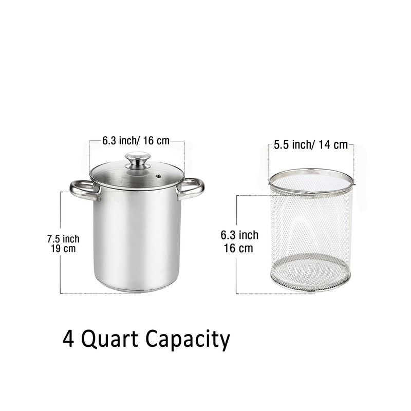 Cook N Home Deep Fryer Pot, Japanese Tempura Small Stainless