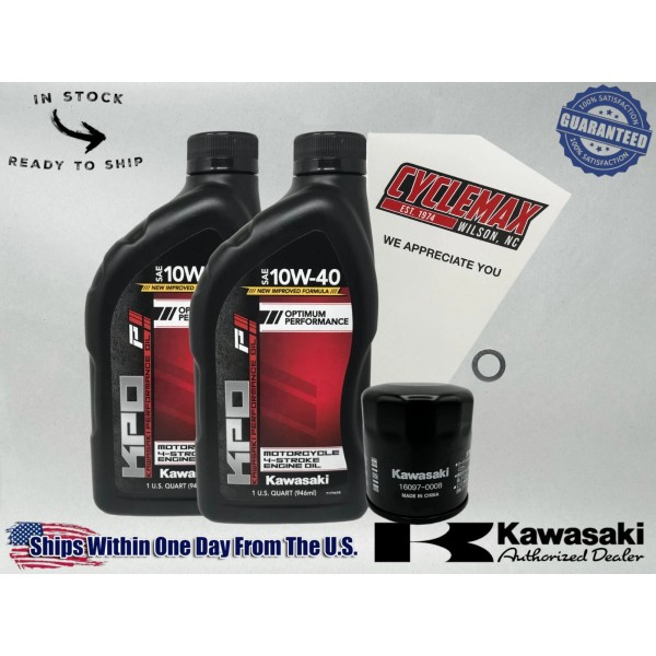 Cyclemax Standard 10W-40 Oil Change Kit fits 2023-2025 Kawasaki ELIMINATOR