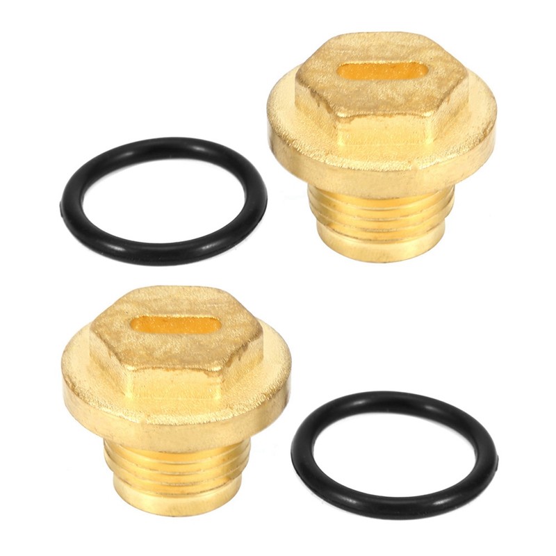 2pcs Differential Diff Brass Filler Drain Plugs with Seal Ring