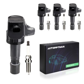 Autopptimus UF672 Ignition Coils Pack and Spark Plugs Set of 4 Compatible with Honda Civic Acura ILX 2013-2015 - 1.8L L4 Replaces 22448-6N000 C1823 UF672