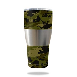 MightySkins Skin Compatible with Ibex 30 oz Tumbler wrap Cover Sticker Skins Green Camouflage