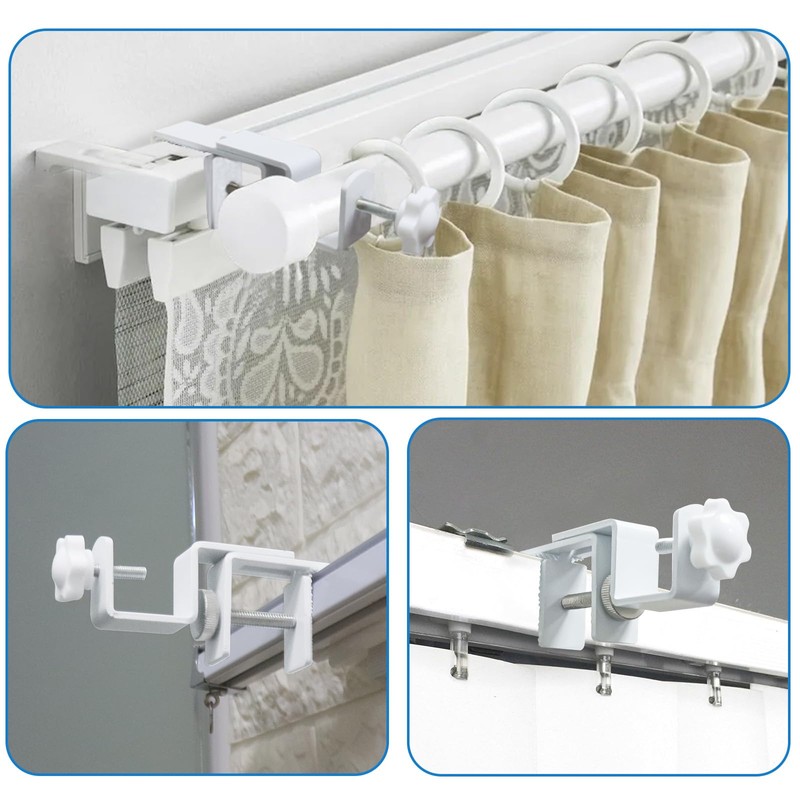 LAZTZQ Outside Mounted Blinds Curtain Rod Bracket Attachment, 1.3 -