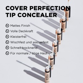 Theaem Cover Perfection Tip Concealer SPF28 PA++ 6.5 g #1 Clear Beige - Universal Liquid Concealer, Full Coverage Makeup for Acne, Dark Spots and Hyperpigmentation