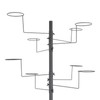 5 Tier Freestanding Metal Hat Organizer Rack with 20 Hookers,