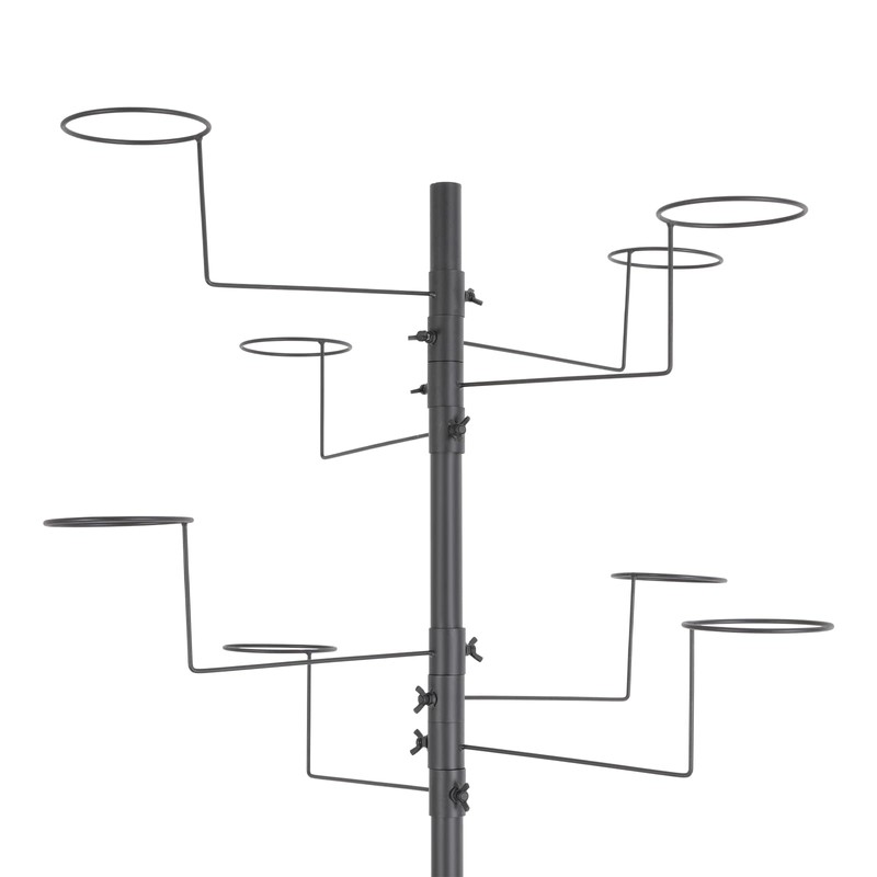 5 Tier Freestanding Metal Hat Organizer Rack with 20 Hookers,