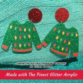 Ugly Sweater Christmas Earrings, Accessories for Ugly Sweaters, Ugly Sweater Party Favors, Stocking Stuffers, Christmas Gifts (Ugly Sweater)