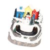 Xmas Music Box Resin Rotating Light Up Train Musical Box