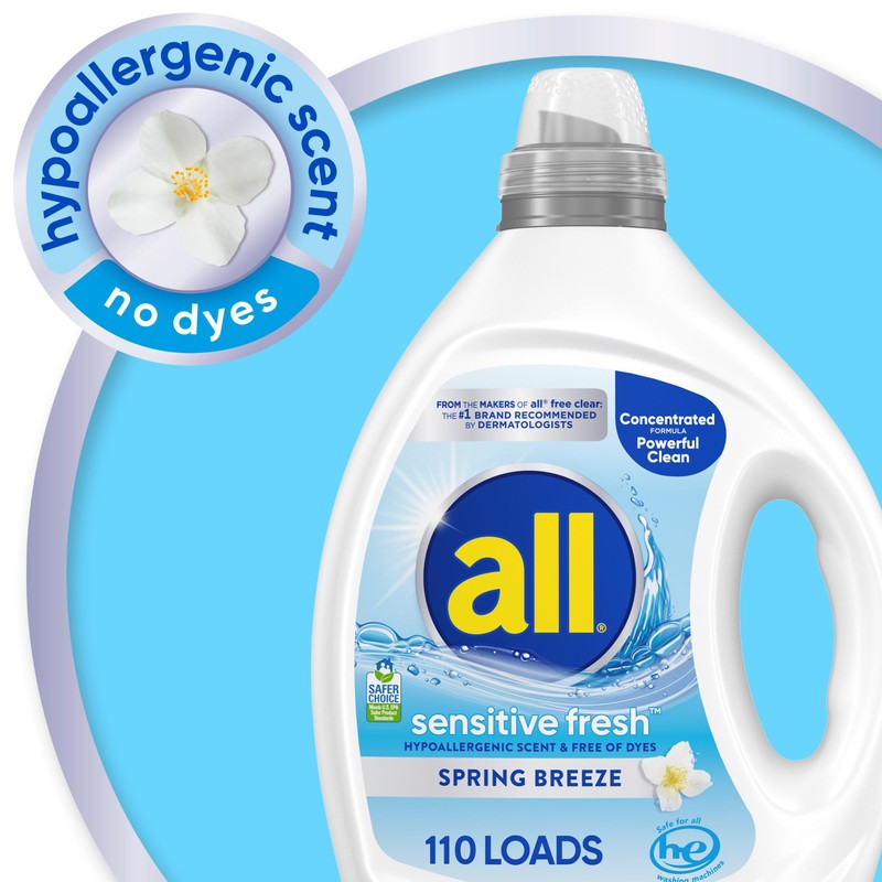 all sensitive fresh™, Spring Breeze, Scented Liquid Laundry Detergent for