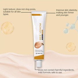 1PCS Bee Venom Anti-Wrinkle Cream, Lightweight & Fast Absorbing, Bee Venom Wrinkle Removal Cream, Anti-Wrinkle Moisturiser for Face and Neck, Bee Venom Anti-Wrinkle Cream for All Skin Types