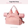 Gym Duffel Bag with Shoe Compartment and Yoga Mat Strap,