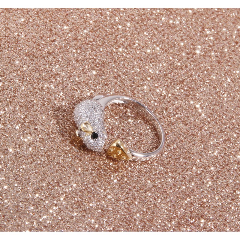 Helen de Lete Rat Steal Cheese S925 Sterling Silver Adjustable