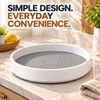 Lazy Susan Organizer, 360° Rotating Non-Slip Turntable with Raised Edge,
