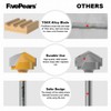 FivePears V Groove Router Bit 120 Degree 1/4 inch Shank,