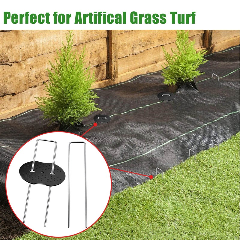 100PCS Landscape Staples Set, 80Pcs Galvanized Garden Stakes and 20Pcs