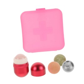 TOVINANNA 1set Volcanic Stone Eye Care Massager under Eye Roller Face Sculpting Device for Puffiness Dark Circles and Oil Control Elegant Casing for Portable Skincare Routine