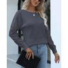 Hount Women's Lace Blouse Boat Neck Pullover Long Sleeve Elegant