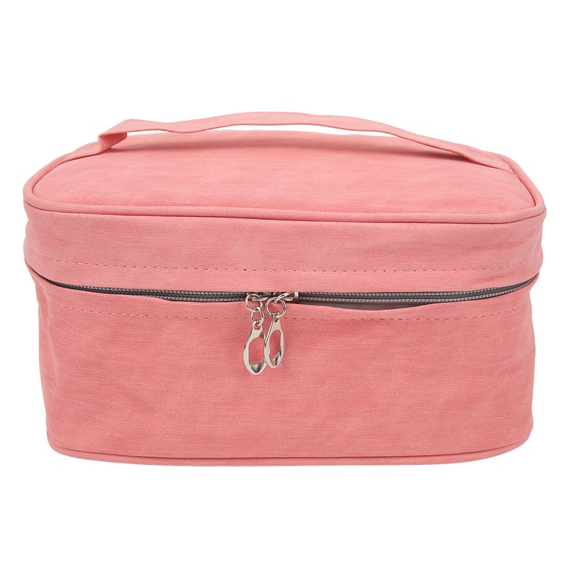 PU Leather Portable Makeup Bag Travel Handheld Detachable Waterproof Toiletry