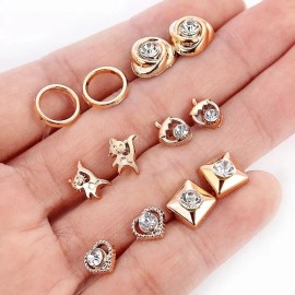 Aretes Mayoreo 50 Pares Aretes Pendientes Dama Dorado