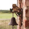 Antikas - Door bell with owl for garden and yard,