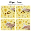Famame Cute Bees and Honey Fitted Round Tablecloth Waterproof Table