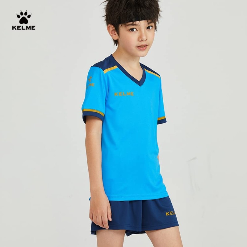Kelme Junior Soccer Wear, Children's Training Top and Bottom Set,