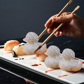 Yellow Duck & Dinosaur Sushi Molds Kit for Kids - BPA-Free Rice Shapers, DIY Bento Lunch Tools with Non-Stick Design - Create Animal Rice Balls, Onigiri in 3 Seconds