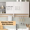Kitchen Wall Stickers 2Pcs, Inspiring Wall Decals Kitchen Rules Cupboard