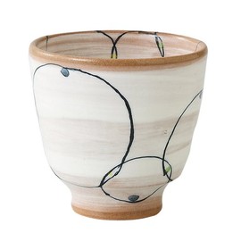 Hasamiyaki 73381 Lightweight Yunomi Cup with Round Joint Pattern, Blue