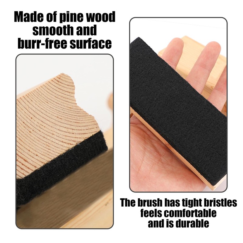 2 Pieces of Blackboard Eraser, Blackboard Eraser with Wooden Handle,