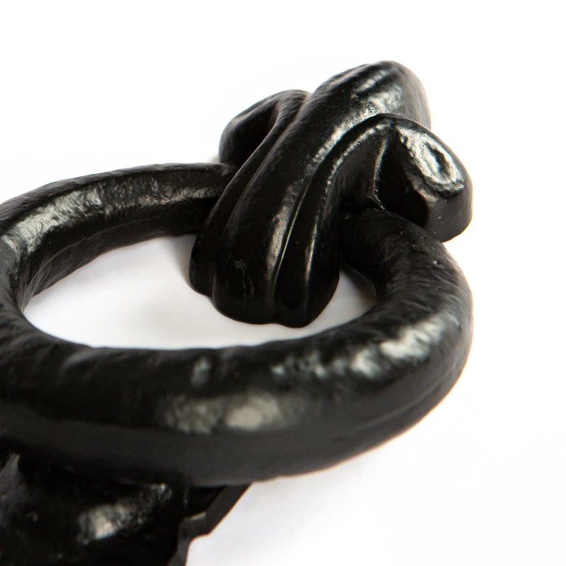 Black 140mm Fleur De Lis Door Knocker - Cast Iron