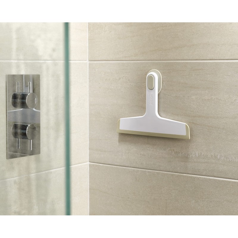 Joseph Joseph Duo Slimline Shower Squeegee with Suction-Cup Holder, Shower