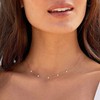 VRIUA Dainty Necklace for Women 14K Gold Plated Simple Gold