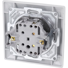 Recessed Socket – All-in-One – frame with flush-mounted insert + cover (Series G1 pure white)