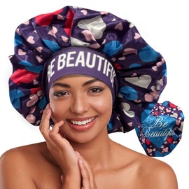 BE BEAUTIFUL EXTENSIONS Discover Premium Silk Satin Sleeping Bonnets Designed for Hair Protection, Moisture Retention, and All-Night Comfort. Keep Your Hair Healthy and frizz-Free-Purple