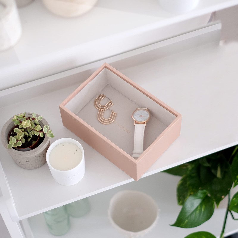 Stackers Blush Pink Mini Jewellery Box Chunky Jewellery Layer