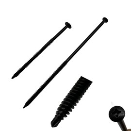 Metal Insulation Plates Self Tapping into Metal and Wood Roof Decks EPDM TPO Goes with Plates to Meet a Variety of Roofing (8", 15# Roofing Fastener, 100)