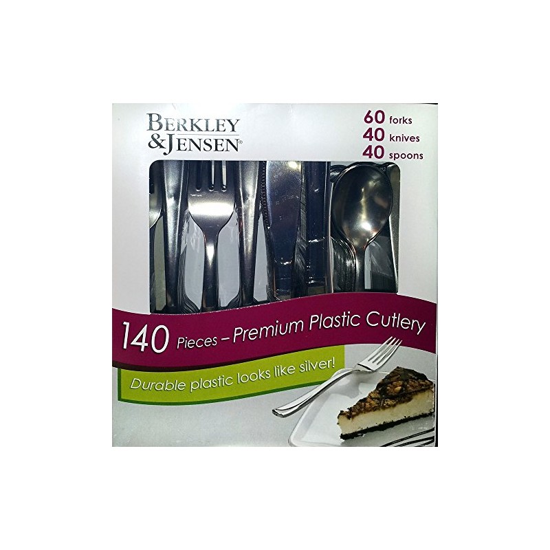 Berkley & Jensen 140 Piece Premium Plastic Cutlery Set