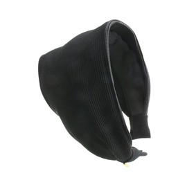 Vingtaine HK-282-BK- Hair Headband, Basic, Wide, Hair Accessories, Simple, Wide