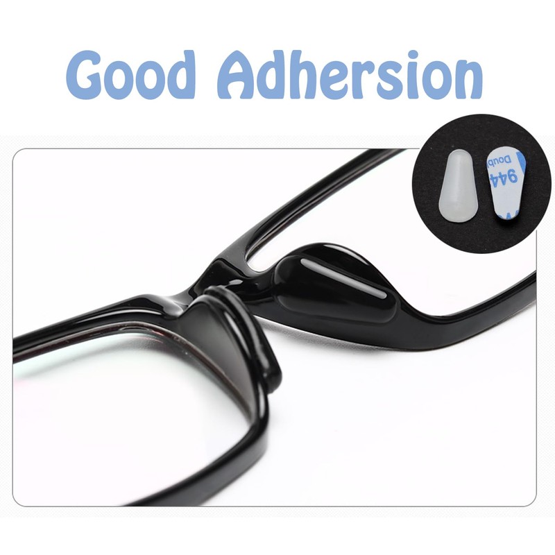 OPUGIT 2.5mm Anti-Slip Glasses Nose Pads, Adhesive Soft Silicone Eyewear