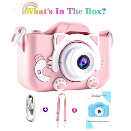 1080P Kids Camera with Selfie Mode – HD Video Camcorder with Cute Silicone Case, Rechargeable, Perfect Gift for Girls & Boys Ages 3 4 5 6 7 8 9 10 11 12:_KC07.CP.01013