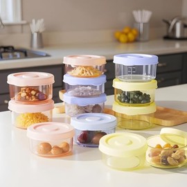 Juego de 12 Recipientes para Papillas, 2OZ Contenedores de Alimentos, Contenedores para Alimentos Bebe Seguros y Reutilizables con Marcadores, para Congelador, Microondas y Lavavajillas