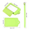 MECCANIXITY Luggage Tag PU Holders, 12x7cm Baggage Label Identifier with