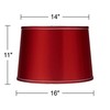 Sydnee Satin Red Medium Drum Lamp Shade 14" Top x