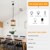 ZOLUVINA Farmhouse Woven Pendent Lights, 8.6'' Rustic Wooden Pendant Lamp