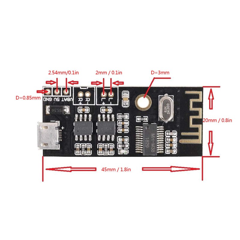 Bluetooth Board, MH-MX8 Audio Receiver Bluetooth Module Wireless Electronics for