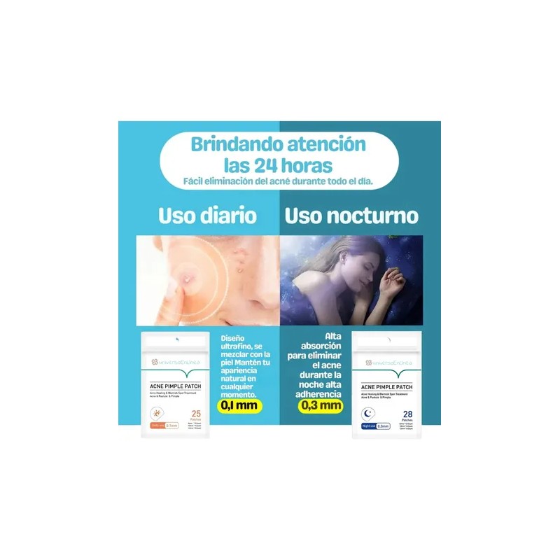 Dúo Lanbena Parches Elimina Acné Tratamiento Día Y Noche