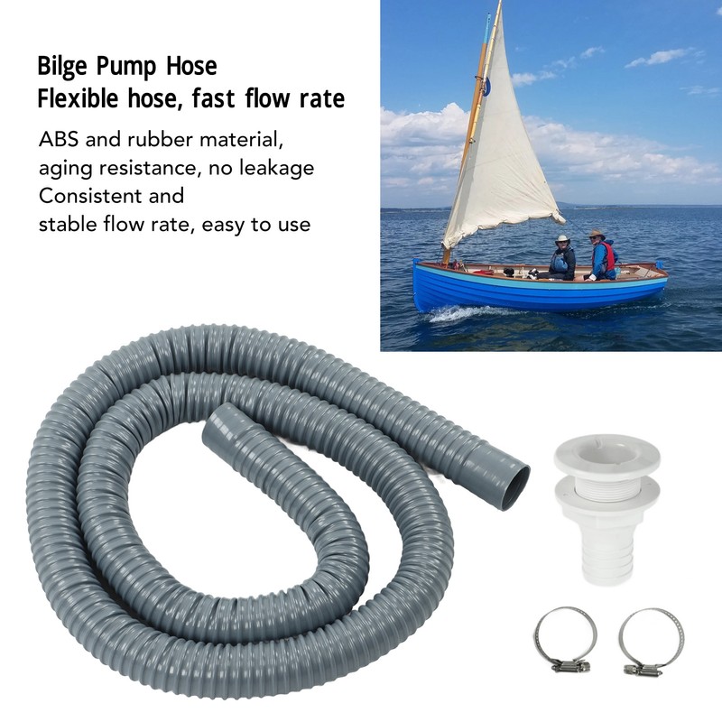 Bilge Pump Hose Fast Flow Rate Grey Flexible Leak Proof
