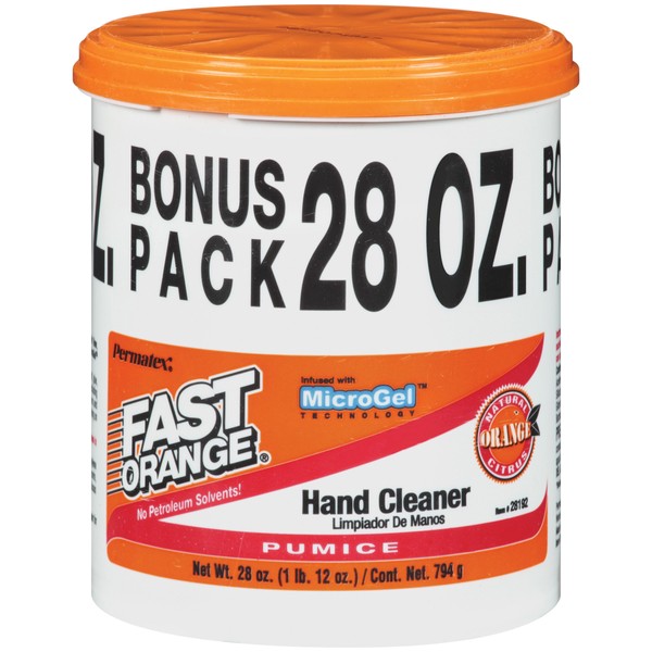 Permatex 28192 Fast Orange Pumice Cream Bonus Size Hand Cleaner